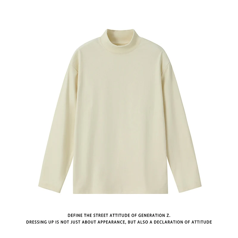 Unisex Minimalistischer Feinstrick-Mockneck-Pullover im Oversize-Relaxed‑Schnitt Nord Taschen