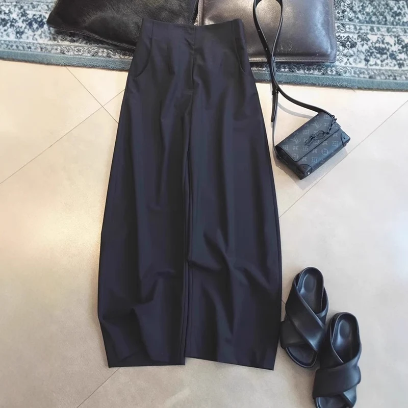 Damen Weit geschnittene schicke Hose Nord Taschen