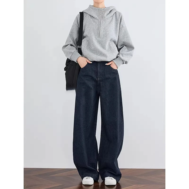Damen Weit geschnittene Jeanshose Nord Taschen