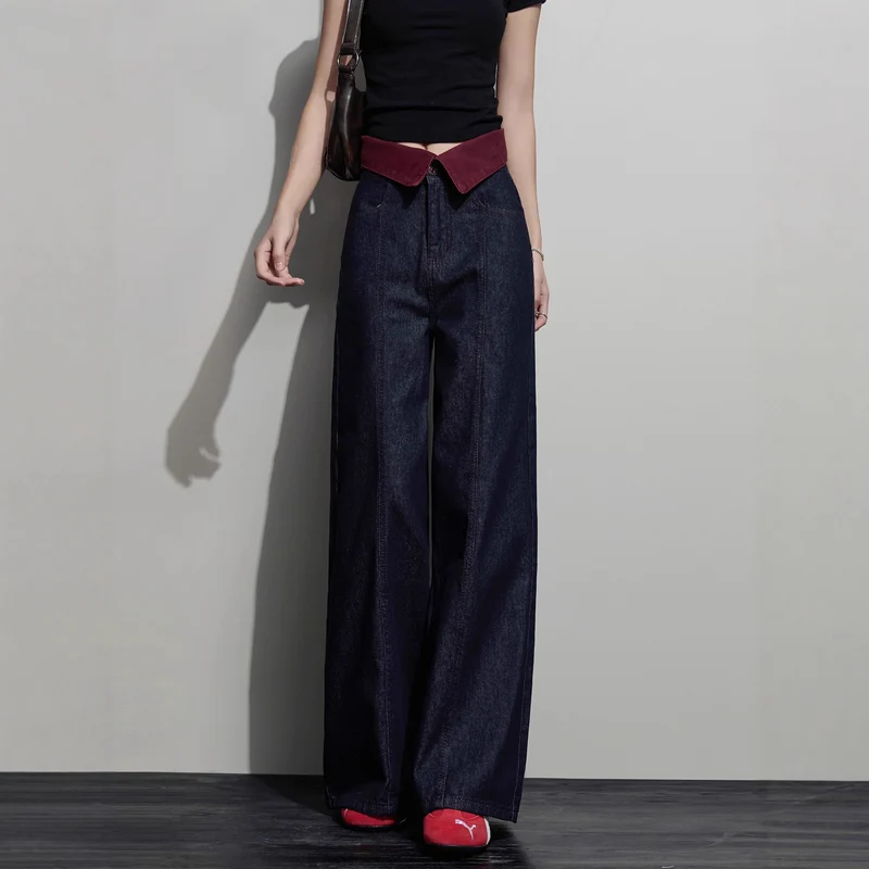 Damen Weit geschnittene Jeanshose Nord Taschen 1789268673