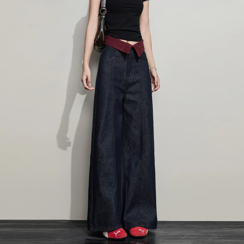 Damen Weit geschnittene Jeanshose Nord Taschen 1789268673
