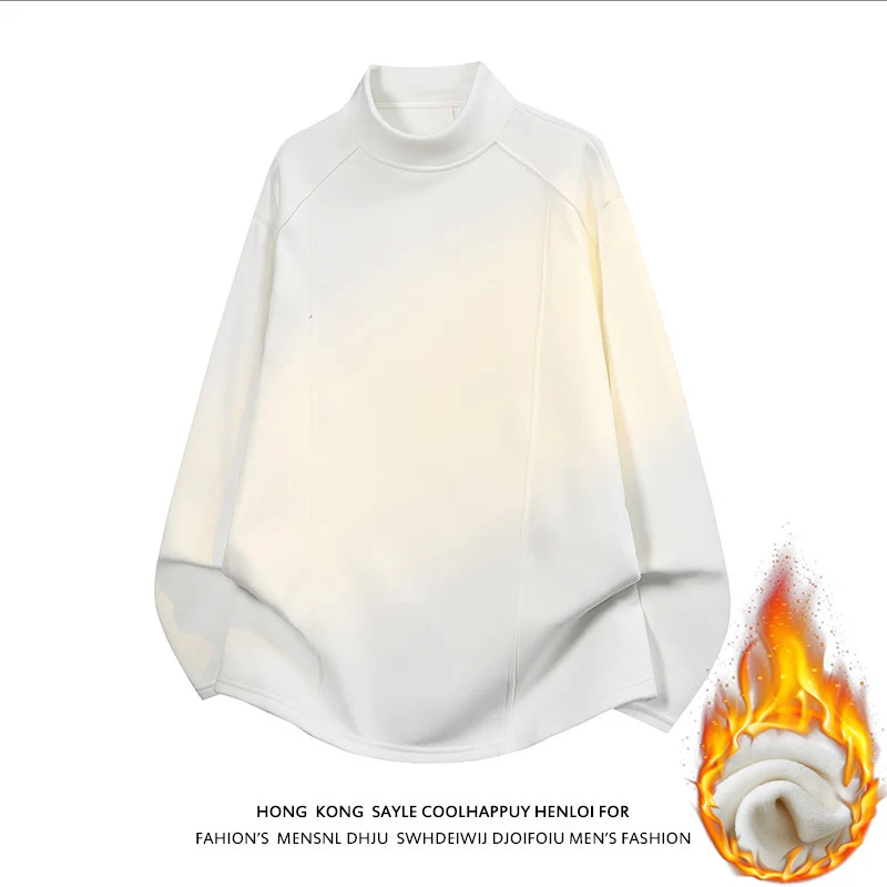 Herren Oversize Stehkragen-Sweatshirt mit Raglanärmeln und dezentem Farbverlauf Nord Taschen