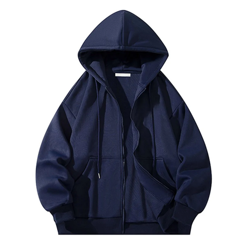Herren Oversize Reißverschluss‑Kapuzenjacke aus schwerer Sweatqualität mit Kängurutaschen Nord Taschen