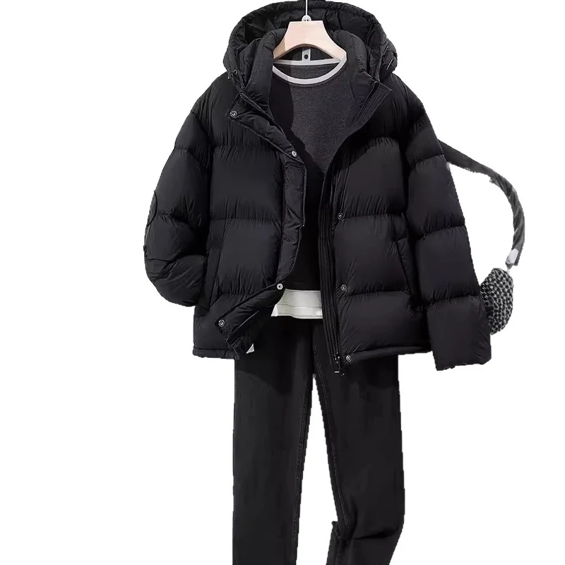 Damen Stilvolle Daunenjacke mit Kapuze Nord Taschen
