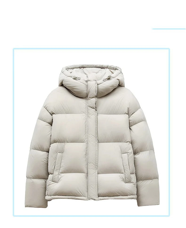 Damen Stilvolle Daunenjacke mit Kapuze Nord Taschen
