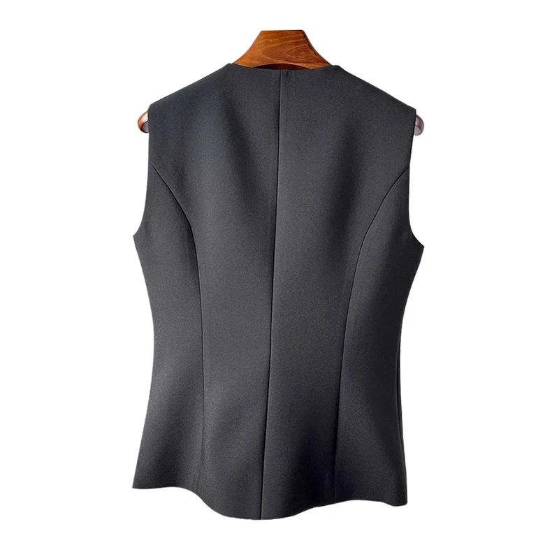 Damen Stilvolle ärmellose Blazer-Weste Nord Taschen