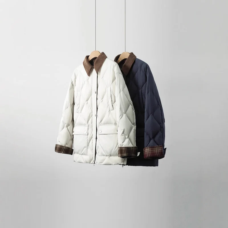 Damen Steppjacke mit karierten Akzenten Nord Taschen