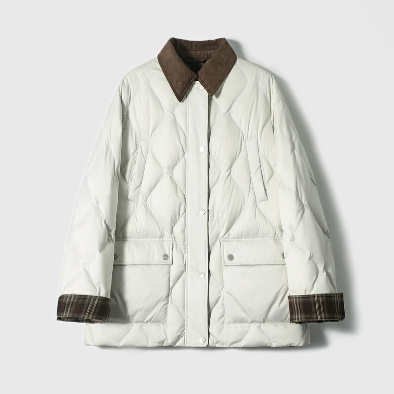 Damen Steppjacke mit karierten Akzenten Nord Taschen