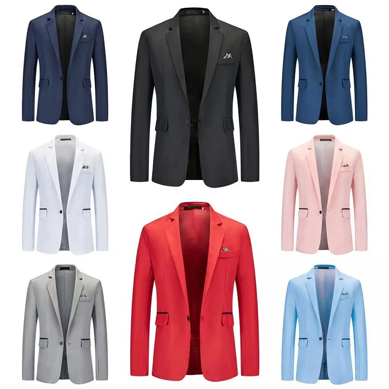 Herren Slim-Fit Smoking-Sakko mit Ein-Knopf‑Verschluss und kontrastierten Pattentaschen Nord Taschen