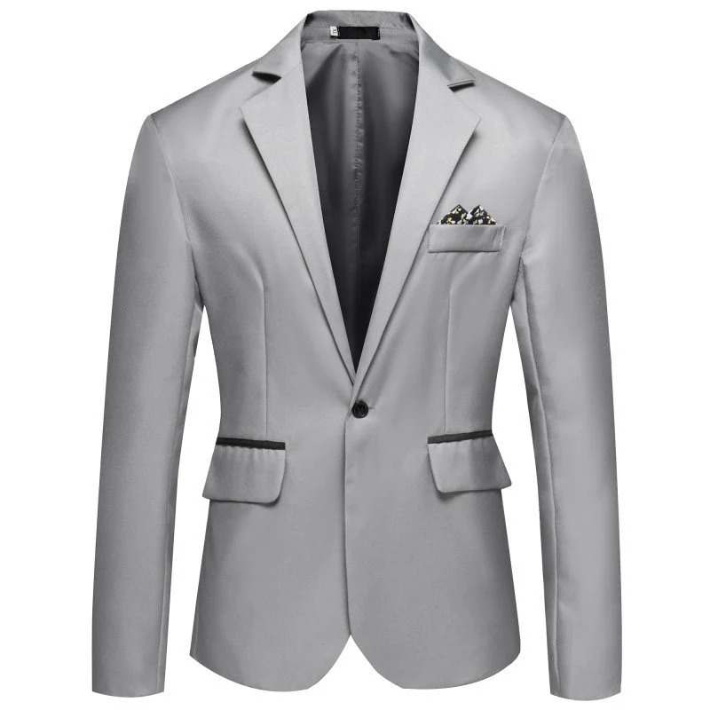 Herren Slim-Fit Smoking-Sakko mit Ein-Knopf‑Verschluss und kontrastierten Pattentaschen Nord Taschen