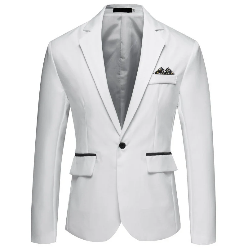 Herren Slim-Fit Smoking-Sakko mit Ein-Knopf‑Verschluss und kontrastierten Pattentaschen Nord Taschen