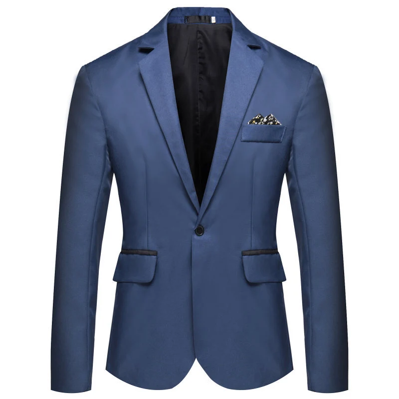 Herren Slim-Fit Smoking-Sakko mit Ein-Knopf‑Verschluss und kontrastierten Pattentaschen Nord Taschen