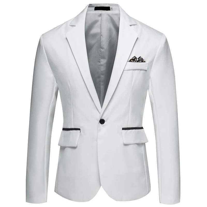 Herren Slim-Fit Smoking-Sakko mit Ein-Knopf‑Verschluss und kontrastierten Pattentaschen Nord Taschen