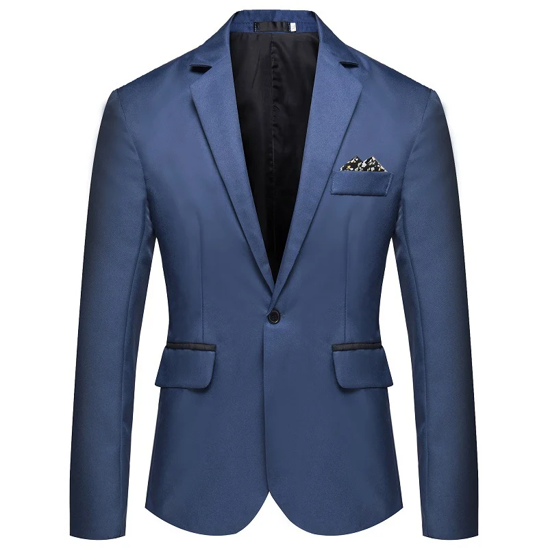 Herren Slim-Fit Smoking-Sakko mit Ein-Knopf‑Verschluss und kontrastierten Pattentaschen Nord Taschen