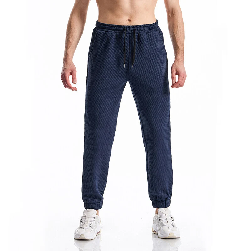 Herren Texturierte Jogginghose mit elastischem Bund, Tunnelzug und gebündeltem Beinabschluss Nord Taschen