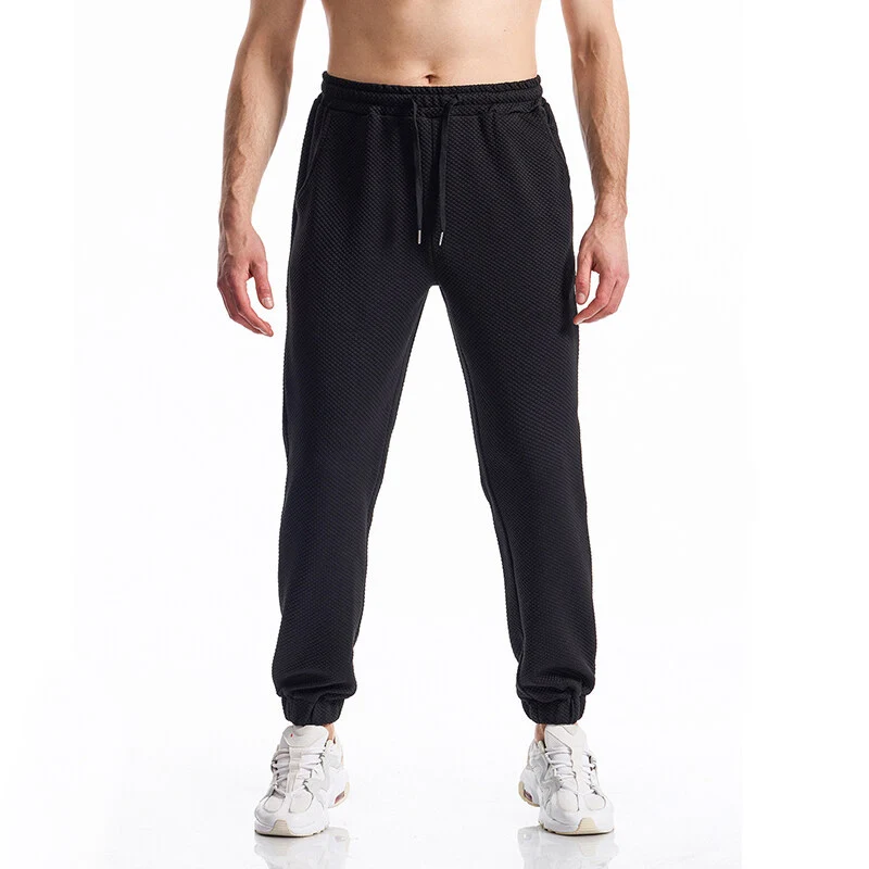 Herren Texturierte Jogginghose mit elastischem Bund, Tunnelzug und gebündeltem Beinabschluss Nord Taschen