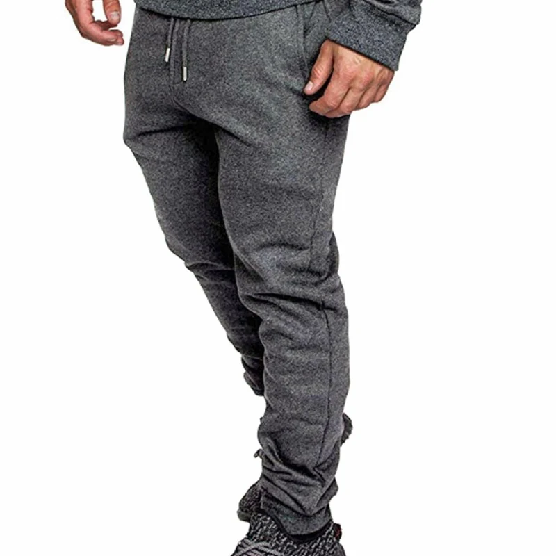 Herren Tapered Sweatpants aus Baumwollmix mit elastischem Bund, Tunnelzug und gerippten Bündchen Nord Taschen