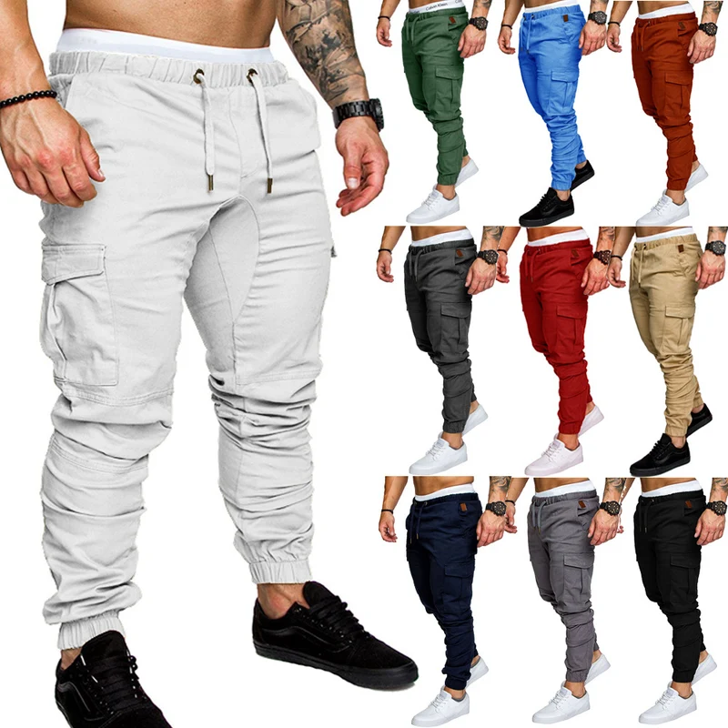 Herren Tapered Cargo-Jogger mit elastischem Bund, Kordelzug und Beuteltaschen Nord Taschen