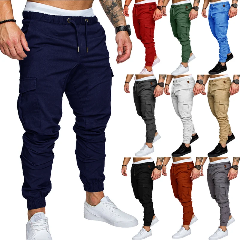 Herren Tapered Cargo-Jogger mit elastischem Bund, Kordelzug und Beuteltaschen Nord Taschen