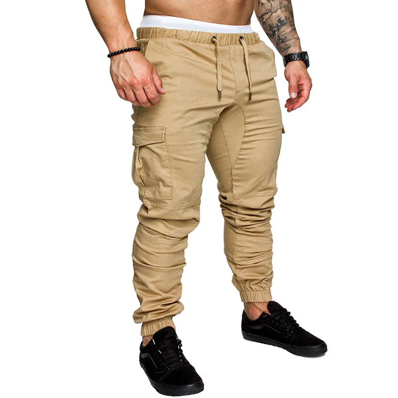Herren Tapered Cargo-Jogger mit elastischem Bund, Kordelzug und Beuteltaschen Nord Taschen