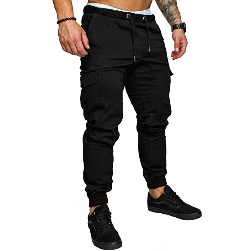 Herren Tapered Cargo-Jogger mit elastischem Bund, Kordelzug und Beuteltaschen Nord Taschen