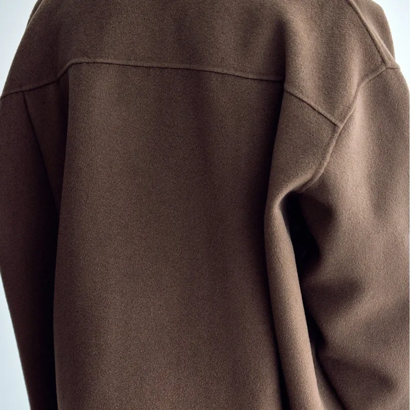 Herren Wolljacke mit Reißverschluss und weiter Passform Nord Taschen