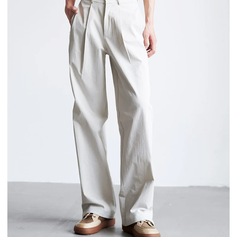 Herren weite hochtaillierte Bundfaltenhose aus Baumwollmix Nord Taschen