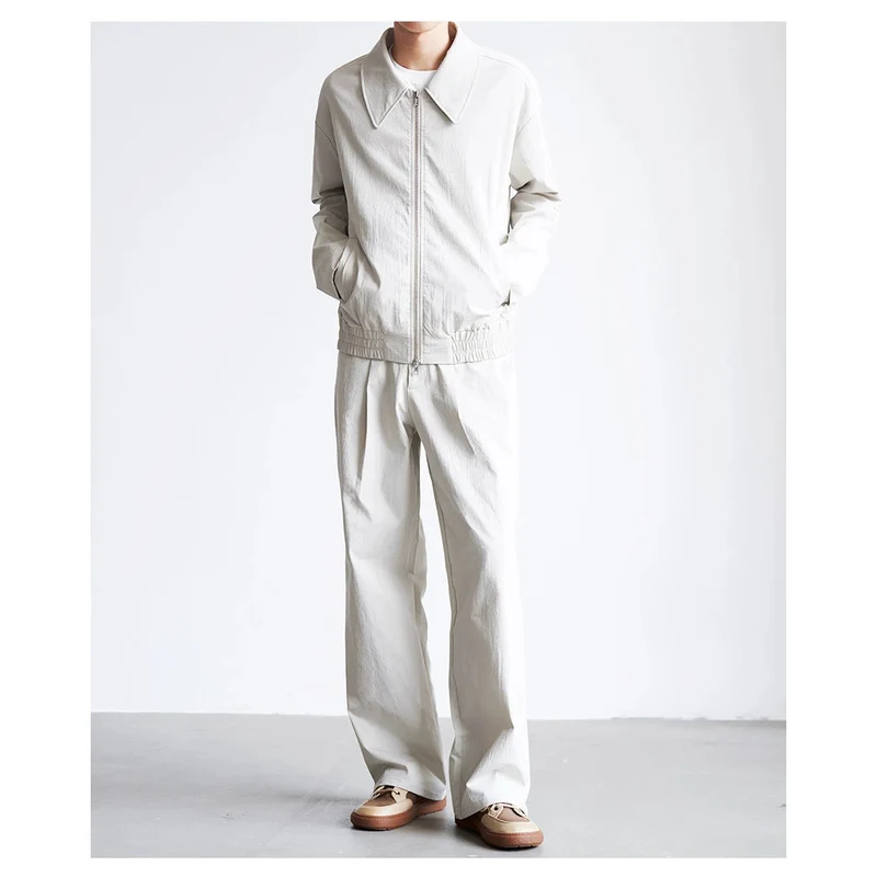Herren weite hochtaillierte Bundfaltenhose aus Baumwollmix Nord Taschen