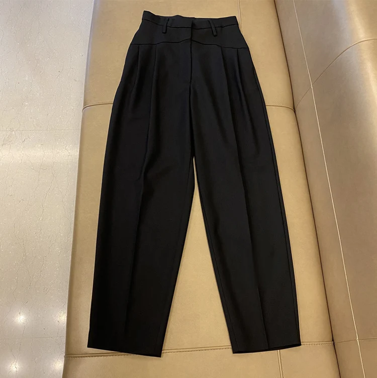 Damen Weit geschnittene High-Waist-Hose Nord Taschen