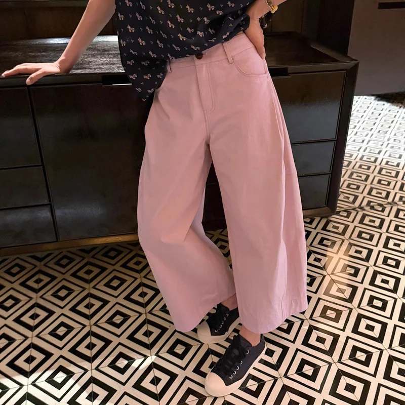 Damen Weit geschnittene Culotte-Jeans Nord Taschen
