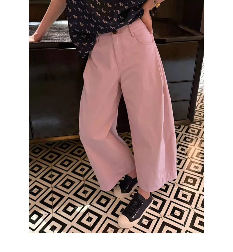 Damen Weit geschnittene Culotte-Jeans Nord Taschen