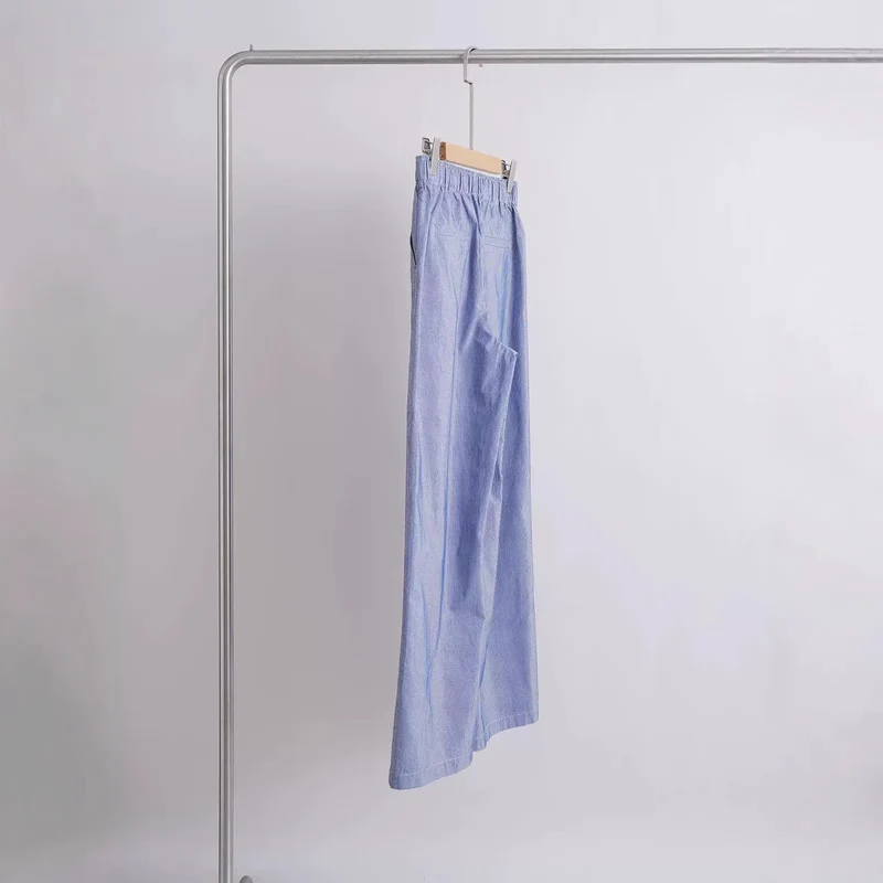 Damen Weit geschnittene Baumwollhose Nord Taschen