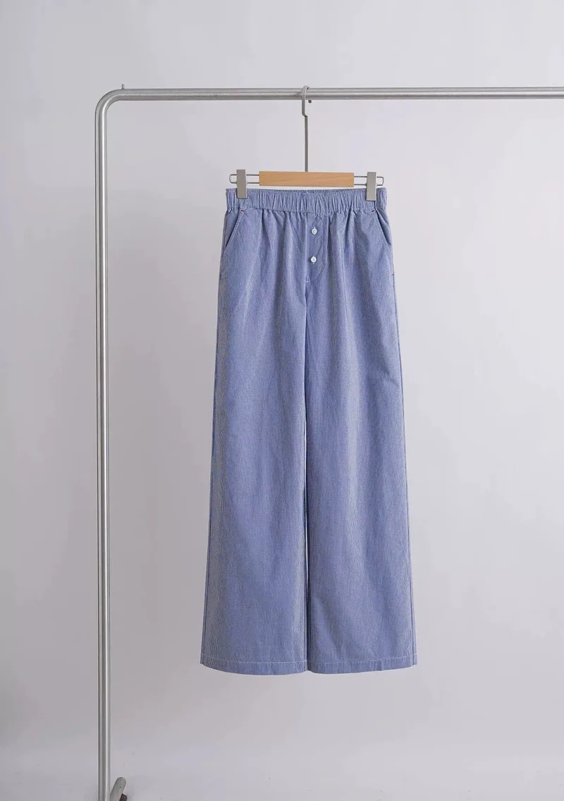 Damen Weit geschnittene Baumwollhose Nord Taschen
