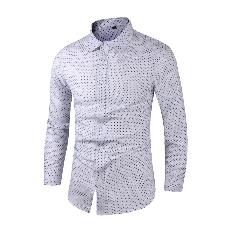 Herren Slim-Fit Hemd mit feinem Pünktchenmuster und Kentkragen Nord Taschen