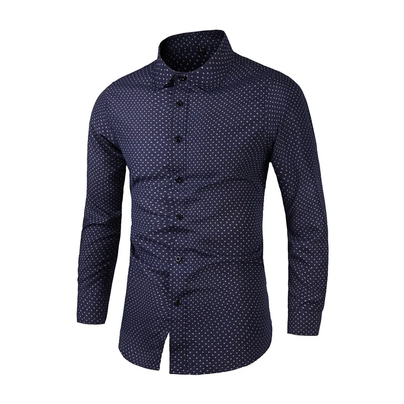 Herren Slim-Fit Hemd mit feinem Pünktchenmuster und Kentkragen Nord Taschen