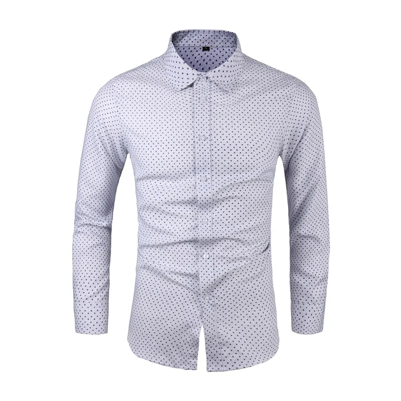 Herren Slim-Fit Hemd mit feinem Pünktchenmuster und Kentkragen Nord Taschen