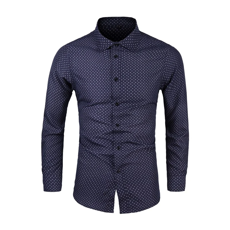 Herren Slim-Fit Hemd mit feinem Pünktchenmuster und Kentkragen Nord Taschen
