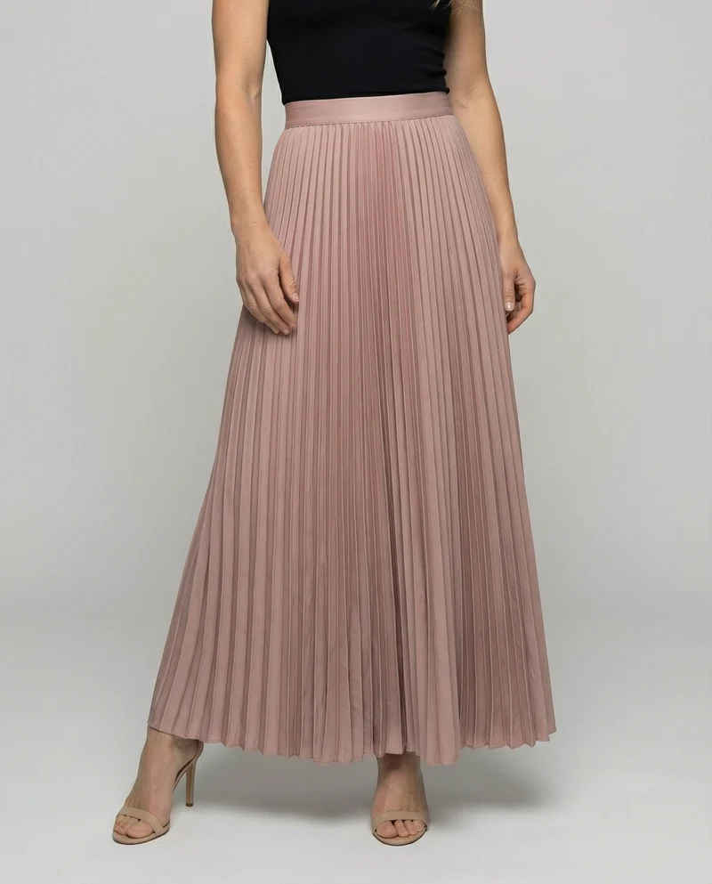 Damen Elegante Blickdichtes Futter Plissee Plissee-Maxirock - Vittorelli