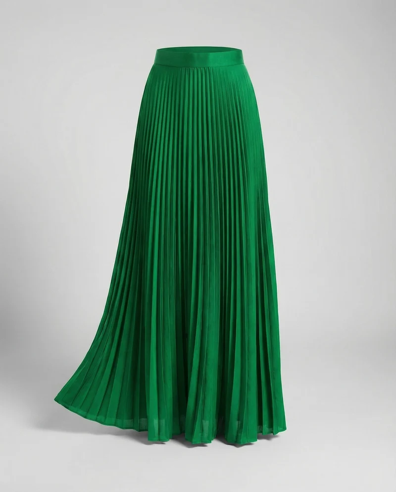 Damen Elegante Blickdichtes Futter Plissee Plissee-Maxirock - Vittorelli