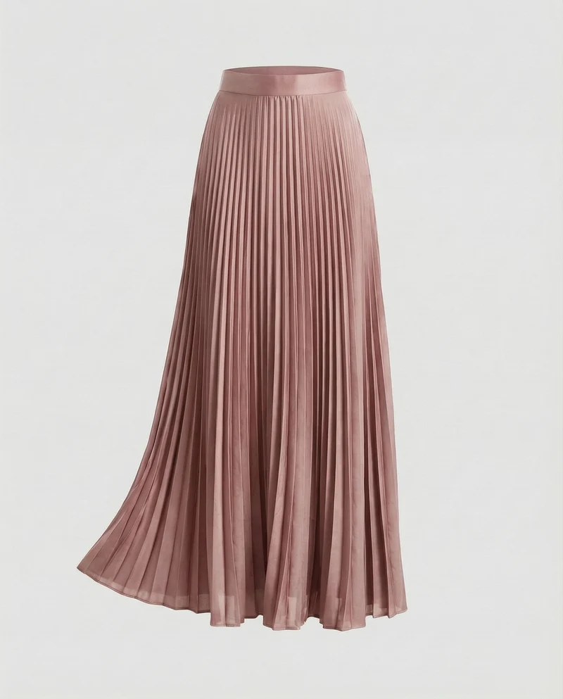 Damen Elegante Blickdichtes Futter Plissee Plissee-Maxirock - Vittorelli