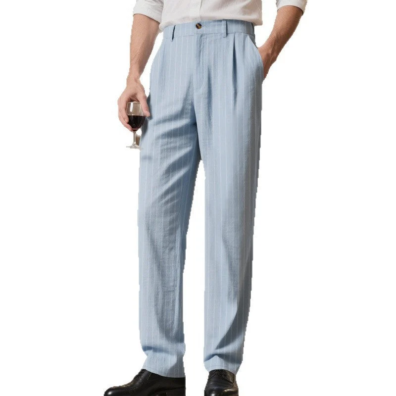 Herren elegante Anzughose mit feinem Nadelstreifen und bequemer Passform - Vittorelli
