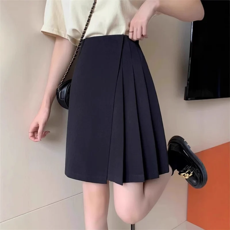 Damen Plissierter Minirock mit hoher Taille Nord Taschen