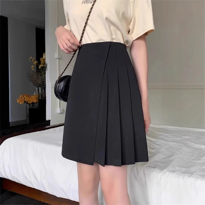 Damen Plissierter Minirock mit hoher Taille Nord Taschen
