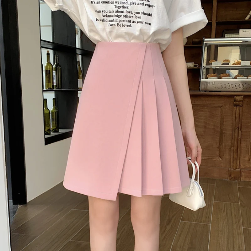 Damen Plissierter Minirock mit hoher Taille Nord Taschen