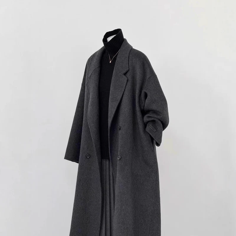 Damen Oversized Wollmantel Nord Taschen