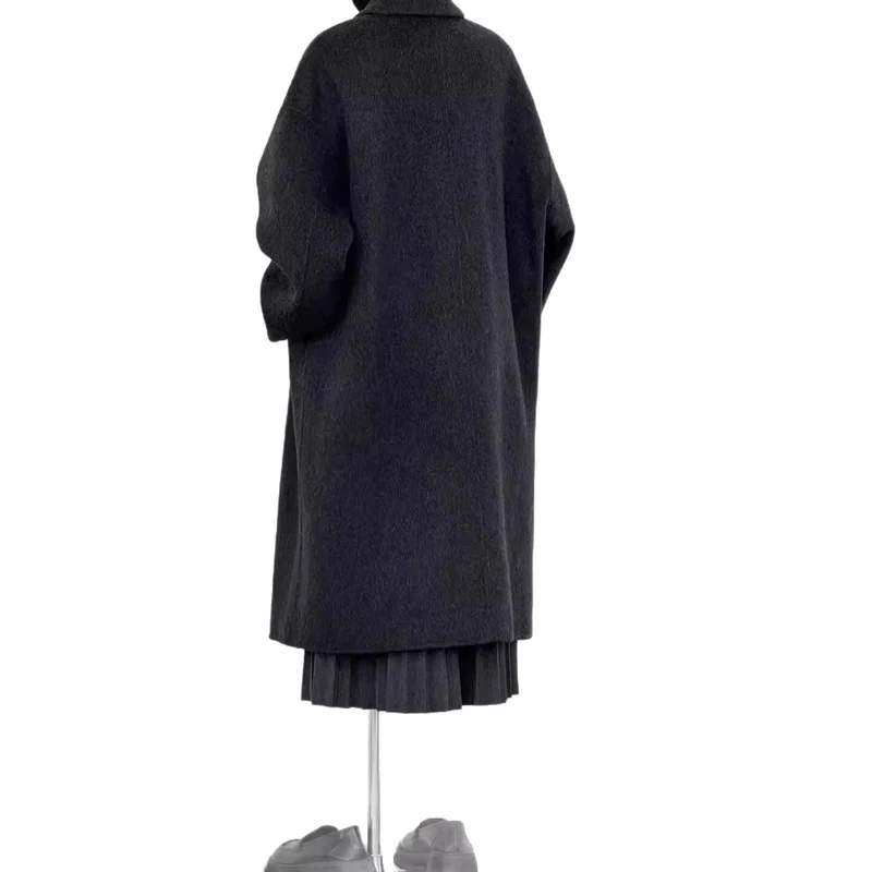Damen Oversized Wollmantel Nord Taschen