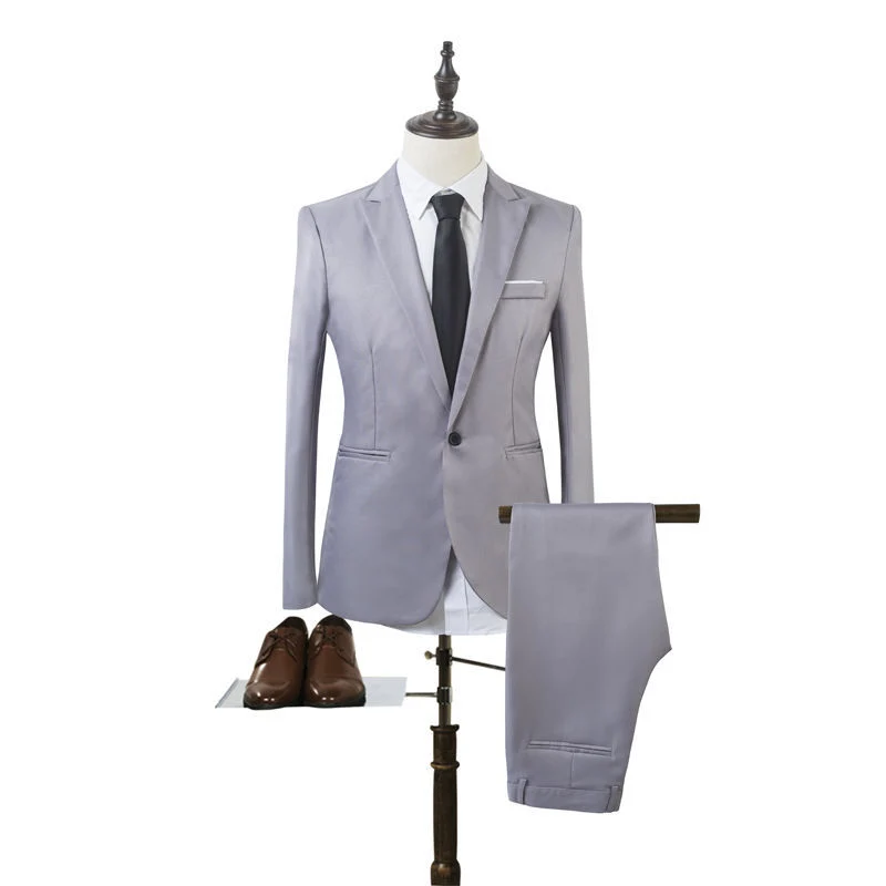 Herren Tailliertes Ein-Knopf-Anzugsset im Slim‑Fit mit schmaler Anzughose Nord Taschen