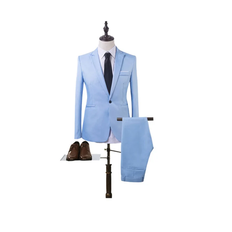Herren Tailliertes Ein-Knopf-Anzugsset im Slim‑Fit mit schmaler Anzughose Nord Taschen