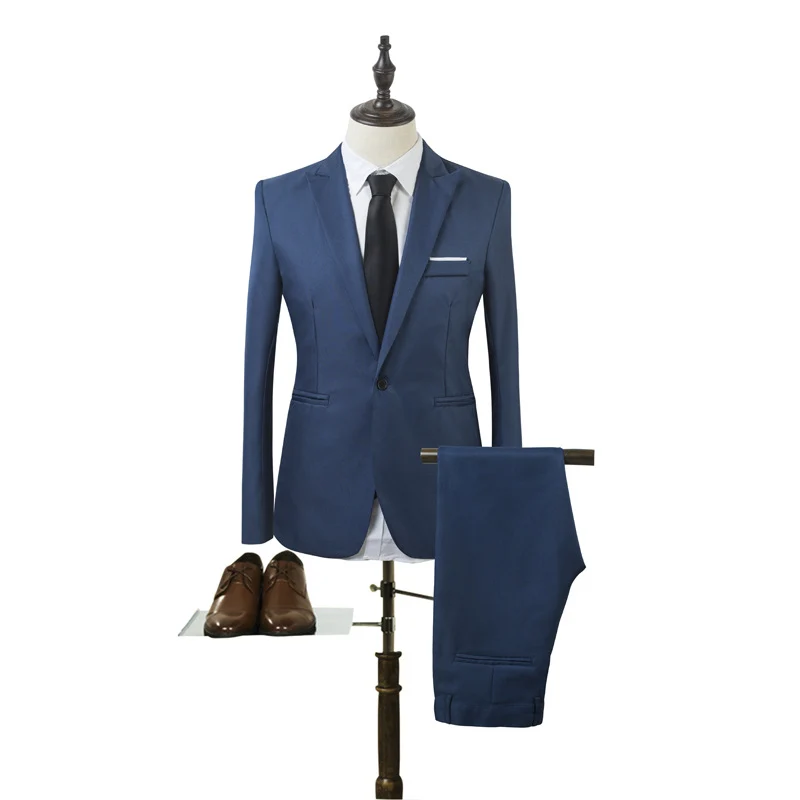 Herren Tailliertes Ein-Knopf-Anzugsset im Slim‑Fit mit schmaler Anzughose Nord Taschen
