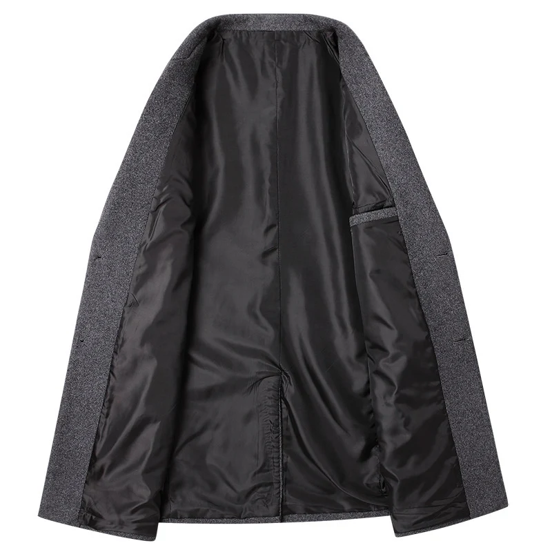 Herren Taillierter Wollmix-Mantel mit Notch-Revers und Zweiknopfverschluss Nord Taschen